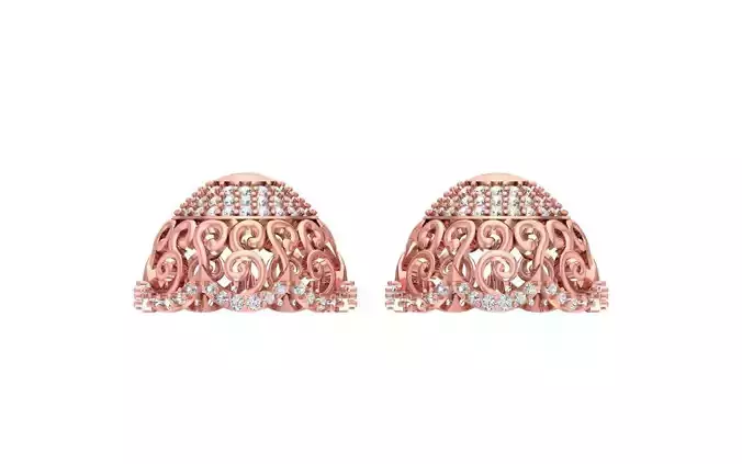 Women Earrings 3dm STL OBJ FBX Renders Details 3D print model