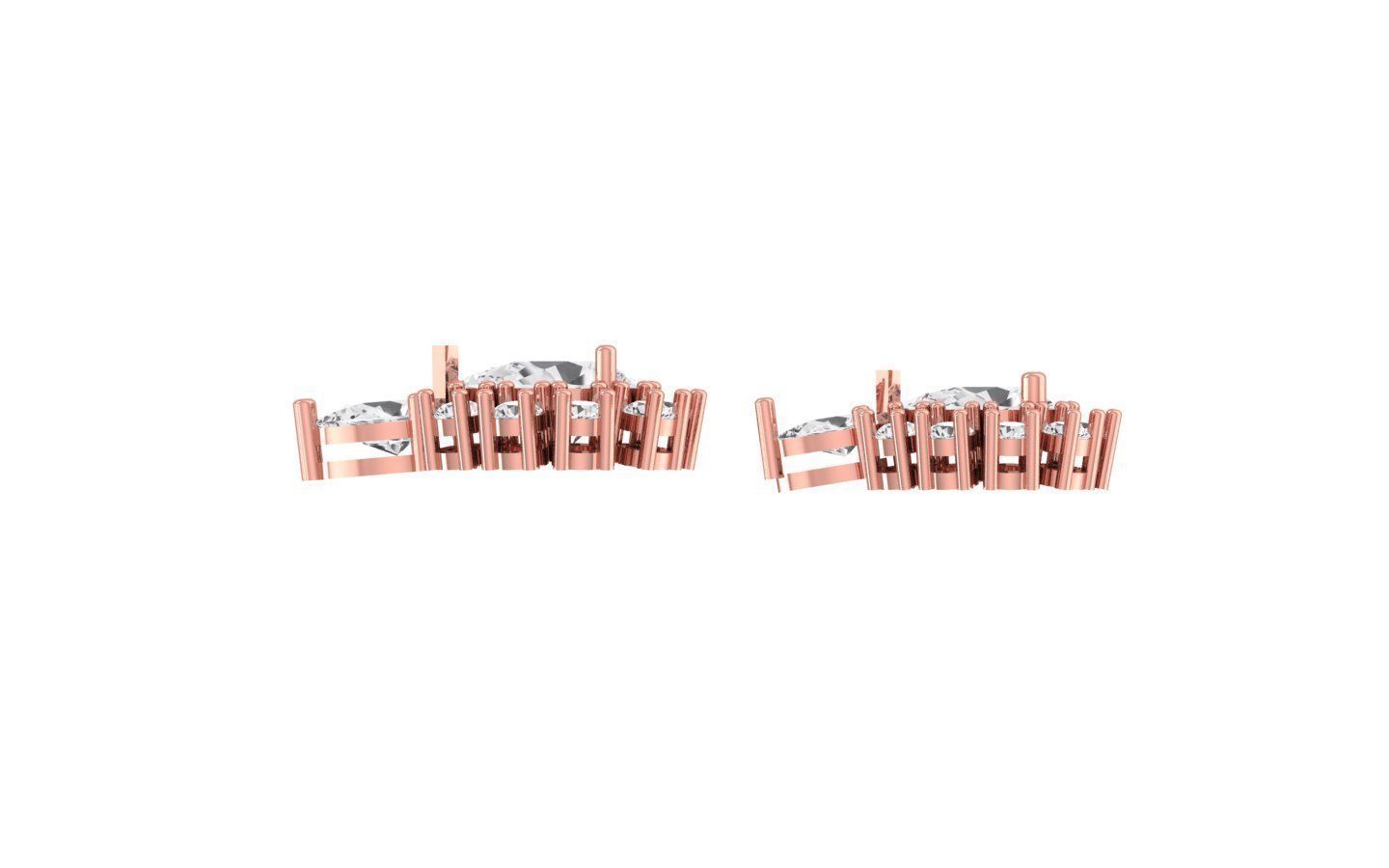 Women Earrings 3dm STL OBJ FBX Renders Details 3D print model_2