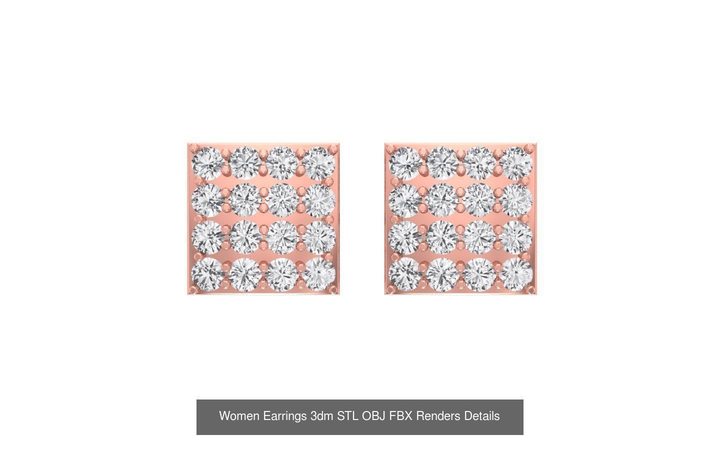 40 Women Earrings 3dm STL OBJ FBX Renders Details Collection _4