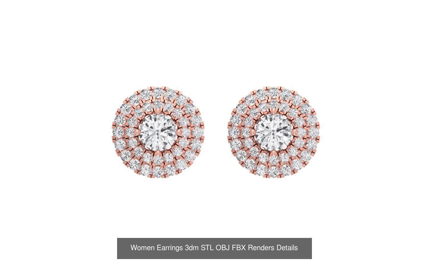 40 Women Earrings 3dm STL OBJ FBX Renders Details Collection _20