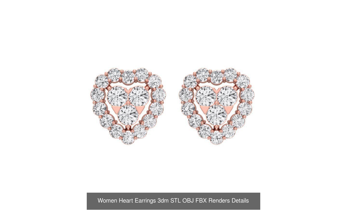 40 Women Earrings 3dm STL OBJ FBX Renders Details Collection _7