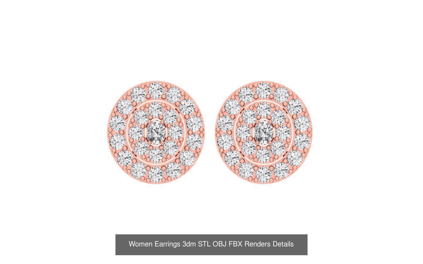 40 Women Earrings 3dm STL OBJ FBX Renders Details Collection _6