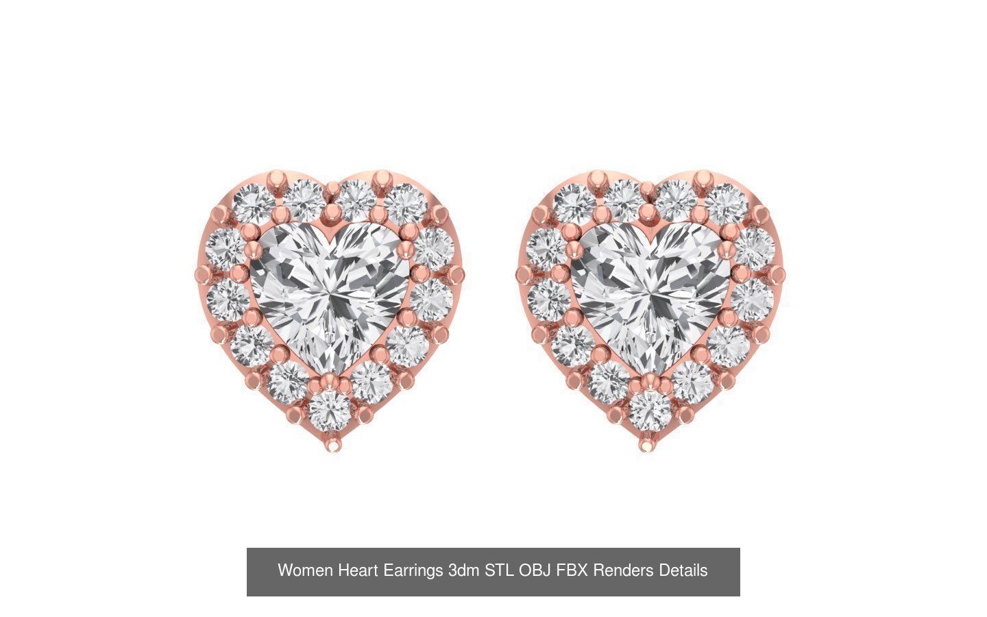 40 Women Earrings 3dm STL OBJ FBX Renders Details Collection _22