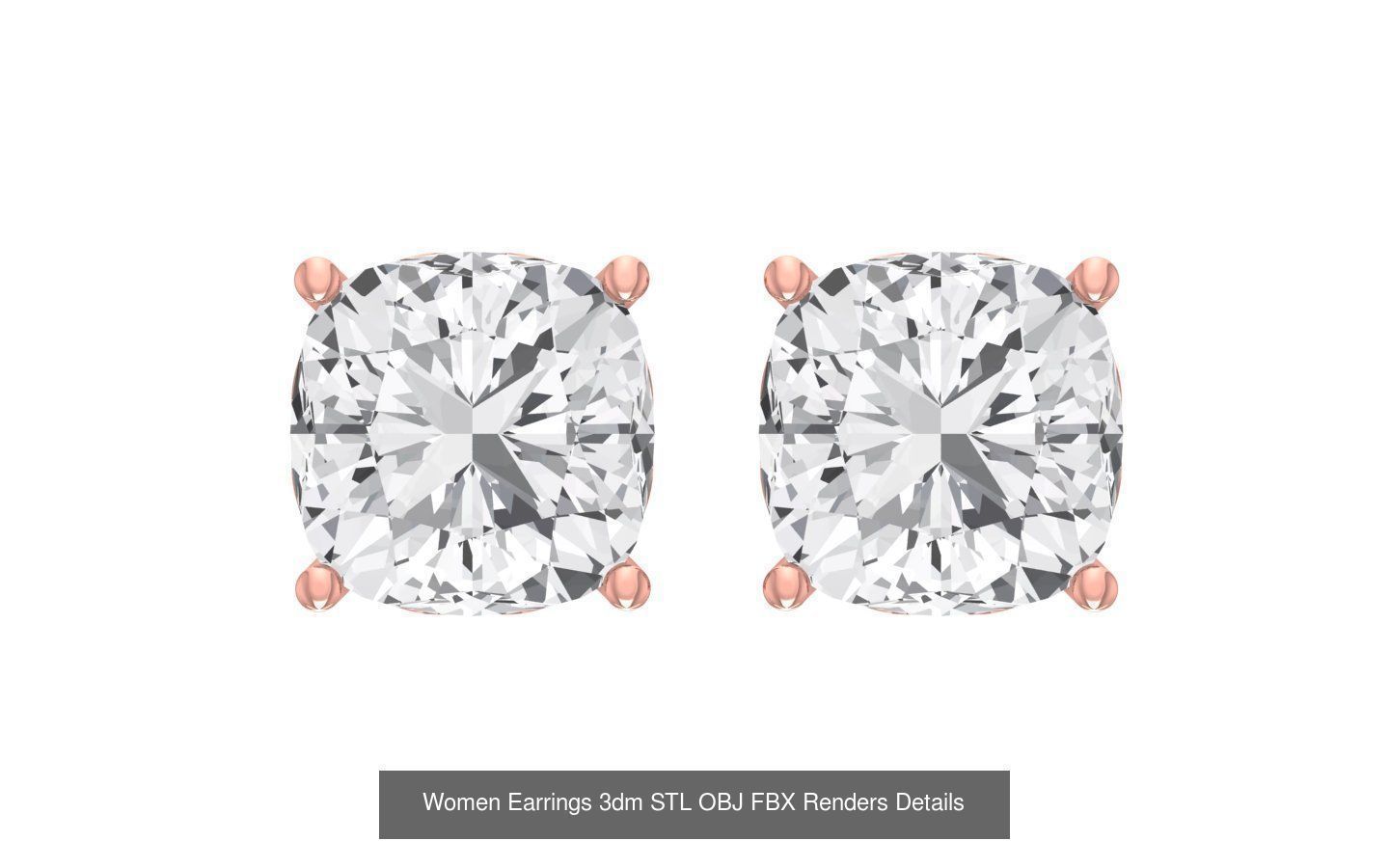 40 Women Earrings 3dm STL OBJ FBX Renders Details Collection _16