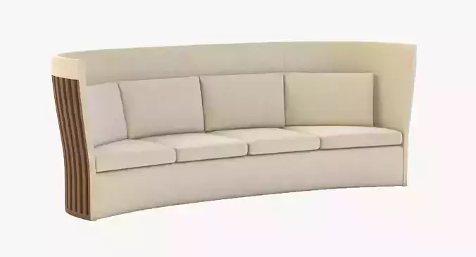 Detailed high back lounge sofa