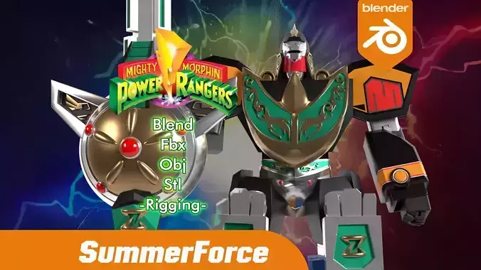 Dragonzord in Battle Mode - Power Ranger 3D model