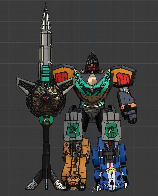 Dragonzord in Battle Mode - Power Ranger 3D model_4