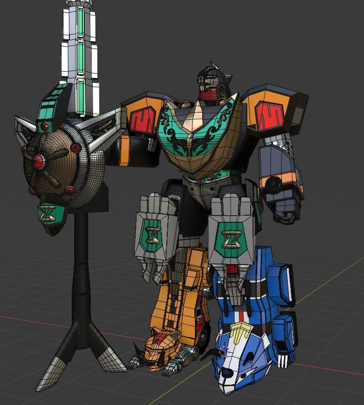 Dragonzord in Battle Mode - Power Ranger 3D model_7