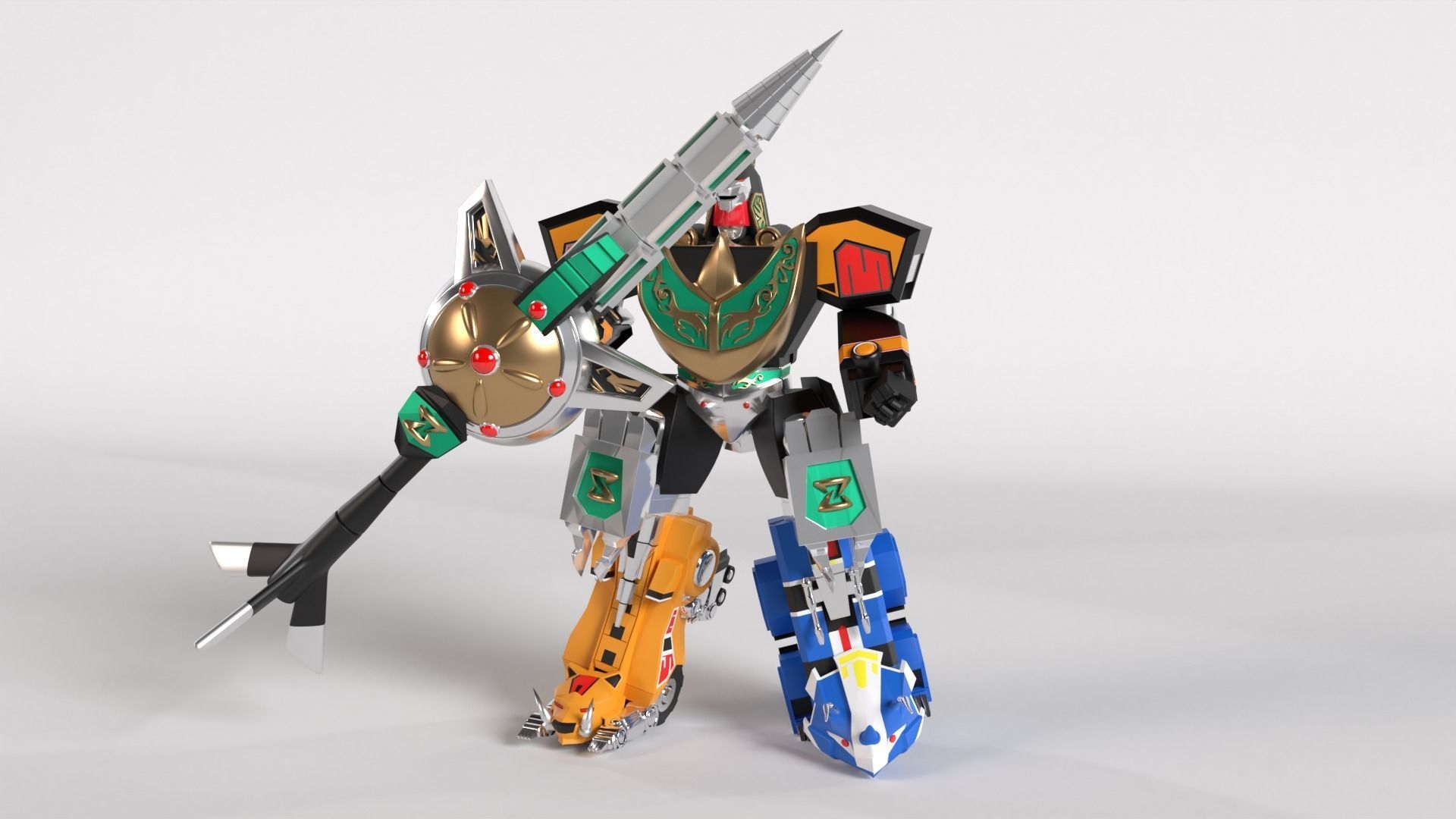 Dragonzord in Battle Mode - Power Ranger 3D model_2