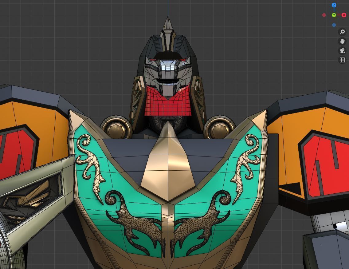 Dragonzord in Battle Mode - Power Ranger 3D model_5