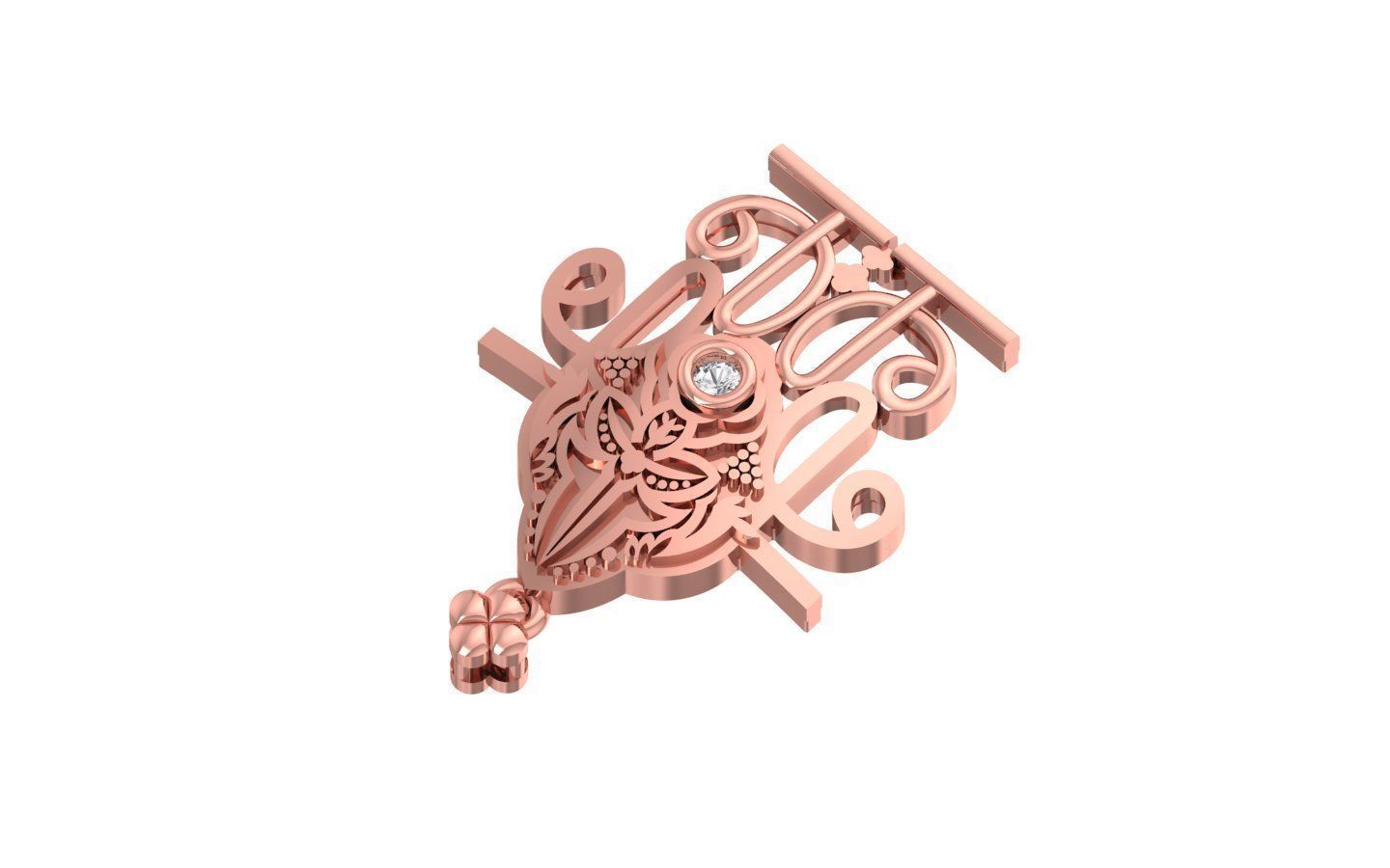 Women Pendant 3dm STL OBJ FBX Renders Details 3D print model_2