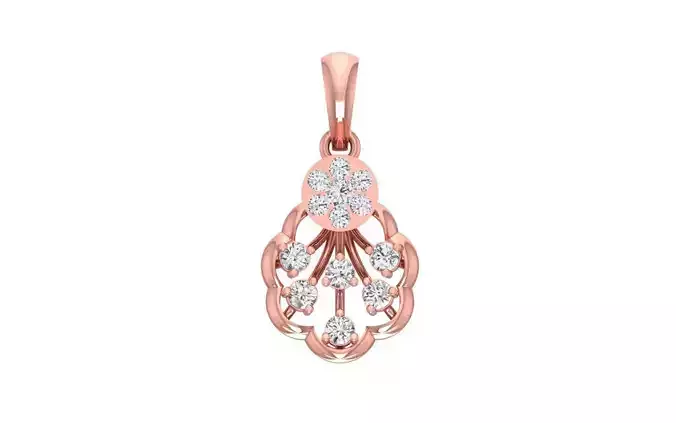 Women Pendant 3dm STL OBJ FBX Renders Details