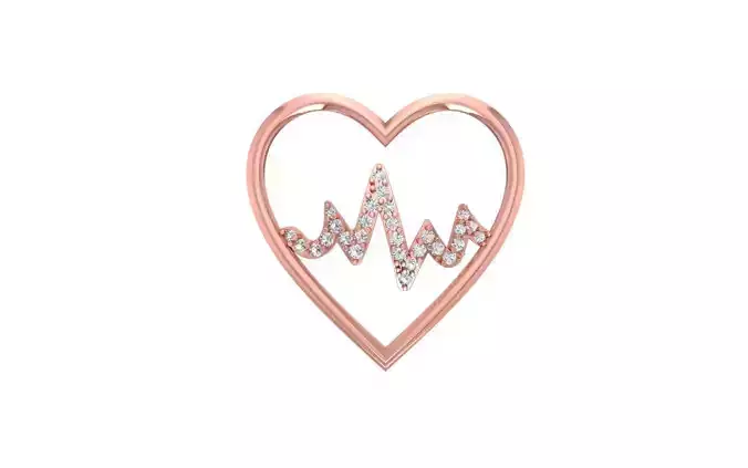 Women Heart Pendant 3dm STL OBJ FBX Renders Details