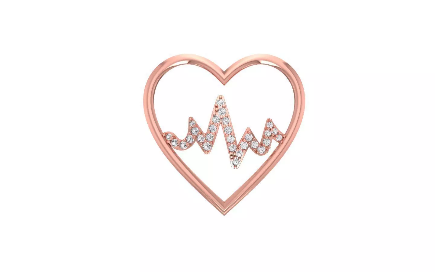 Women Heart Pendant 3dm STL OBJ FBX Renders Details 3D print model_0