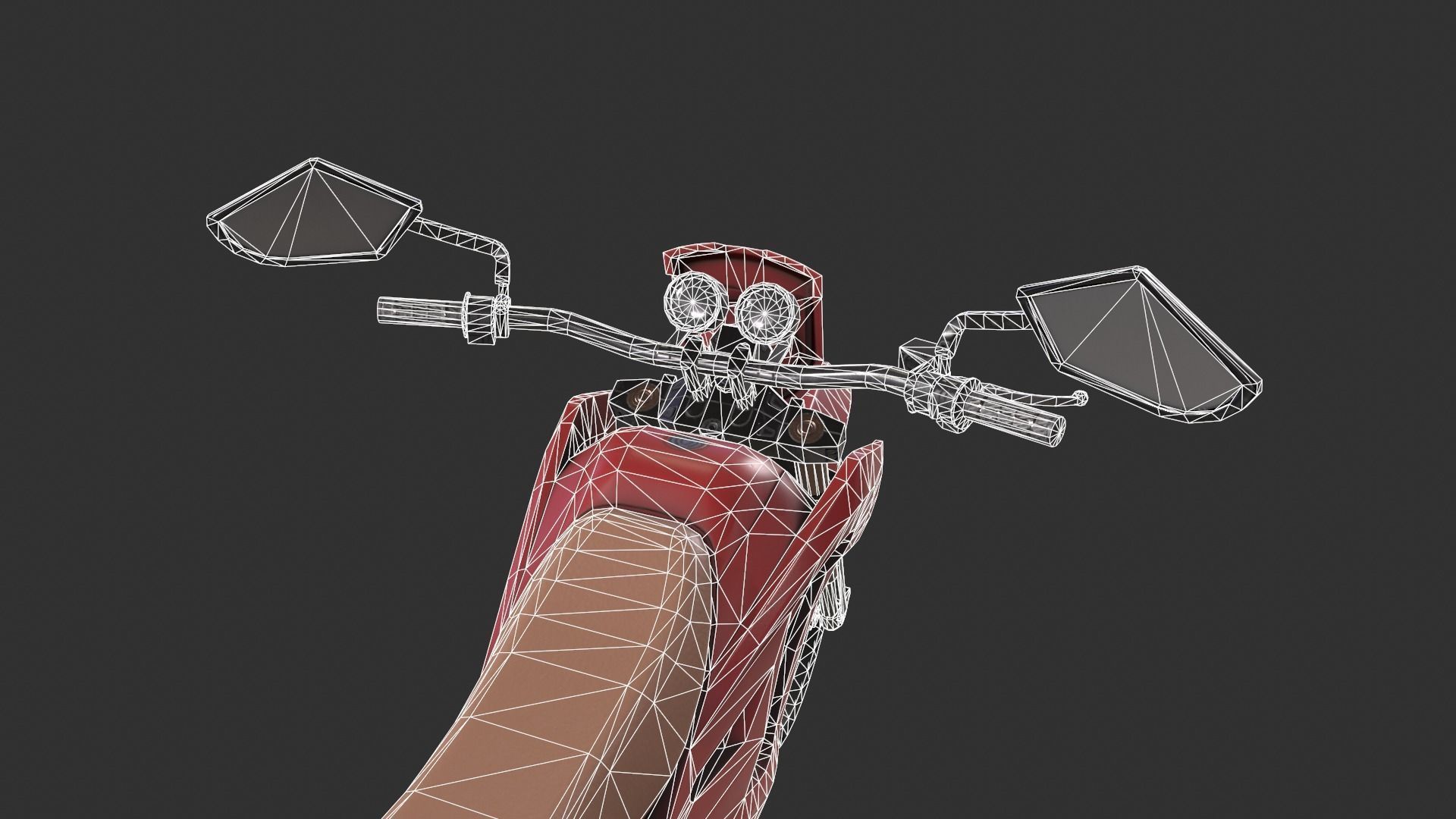 Dirt Bike Low-poly 3D model_10