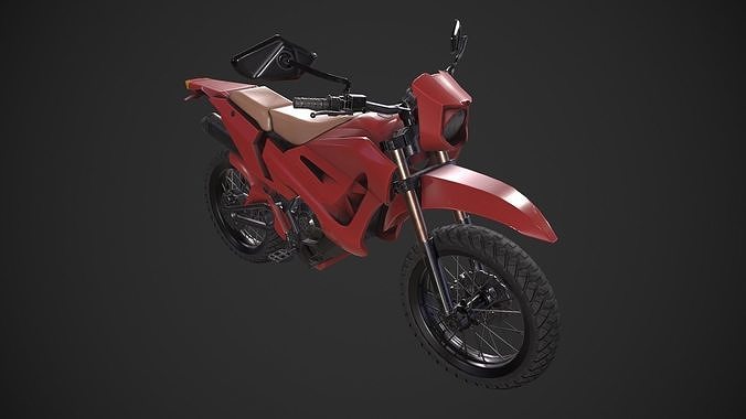 Dirt Bike Low-poly 3D model