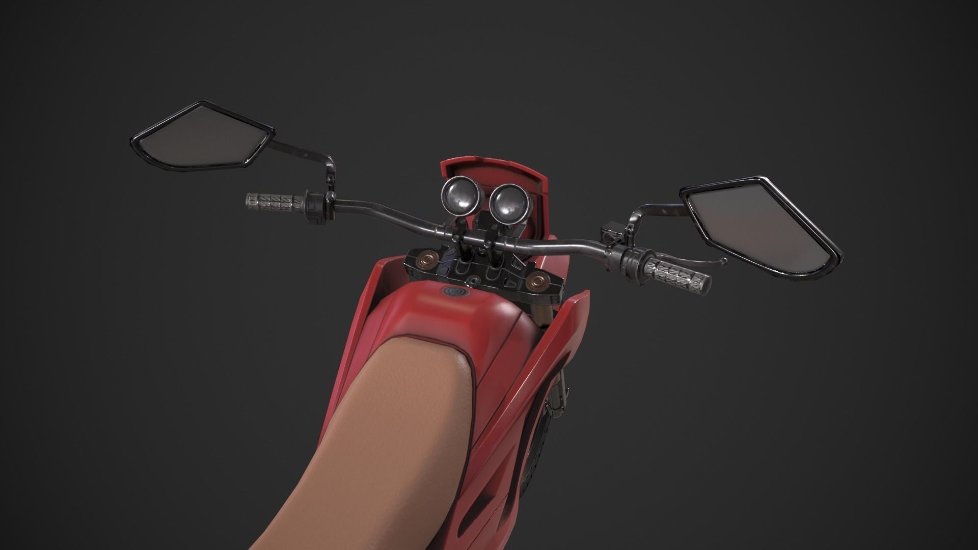 Dirt Bike Low-poly 3D model_9