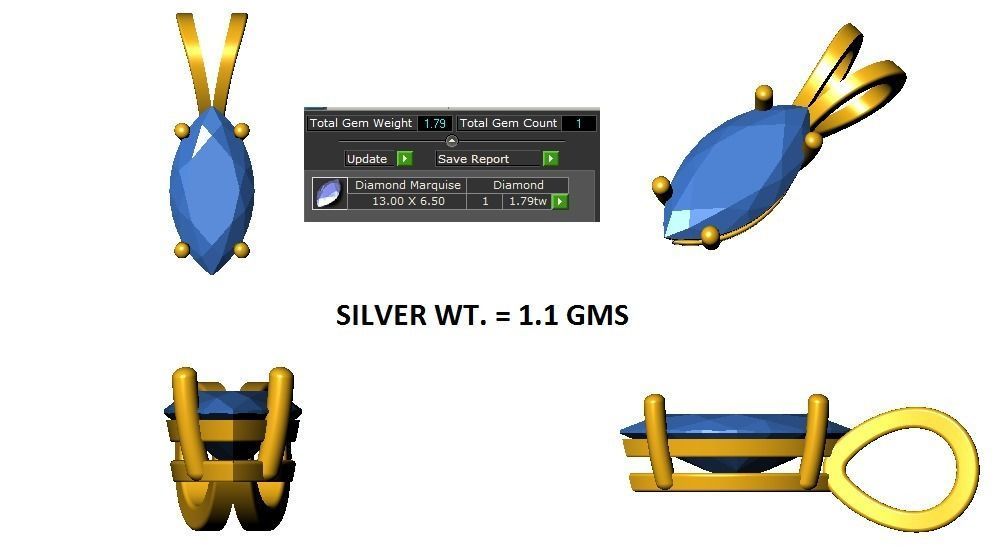 Women Pendant 3dm STL OBJ FBX Renders Details 3D print model_4