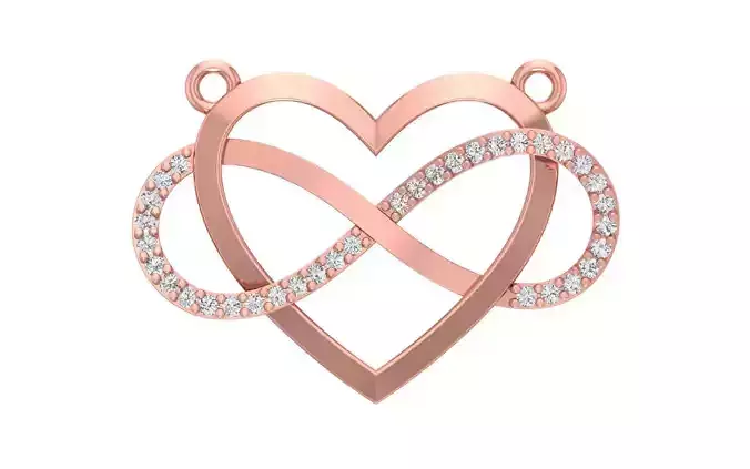 Women Heart Pendant 3dm STL OBJ FBX Renders Details