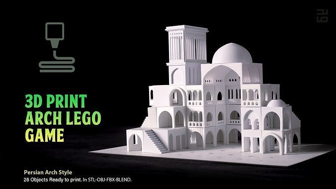 3D print architecture lego  3D print model