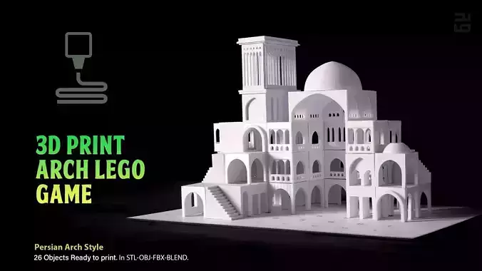 3D print architecture lego 