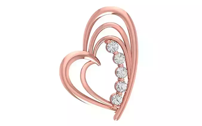 Women Heart Pendant 3dm STL OBJ FBX Renders Details