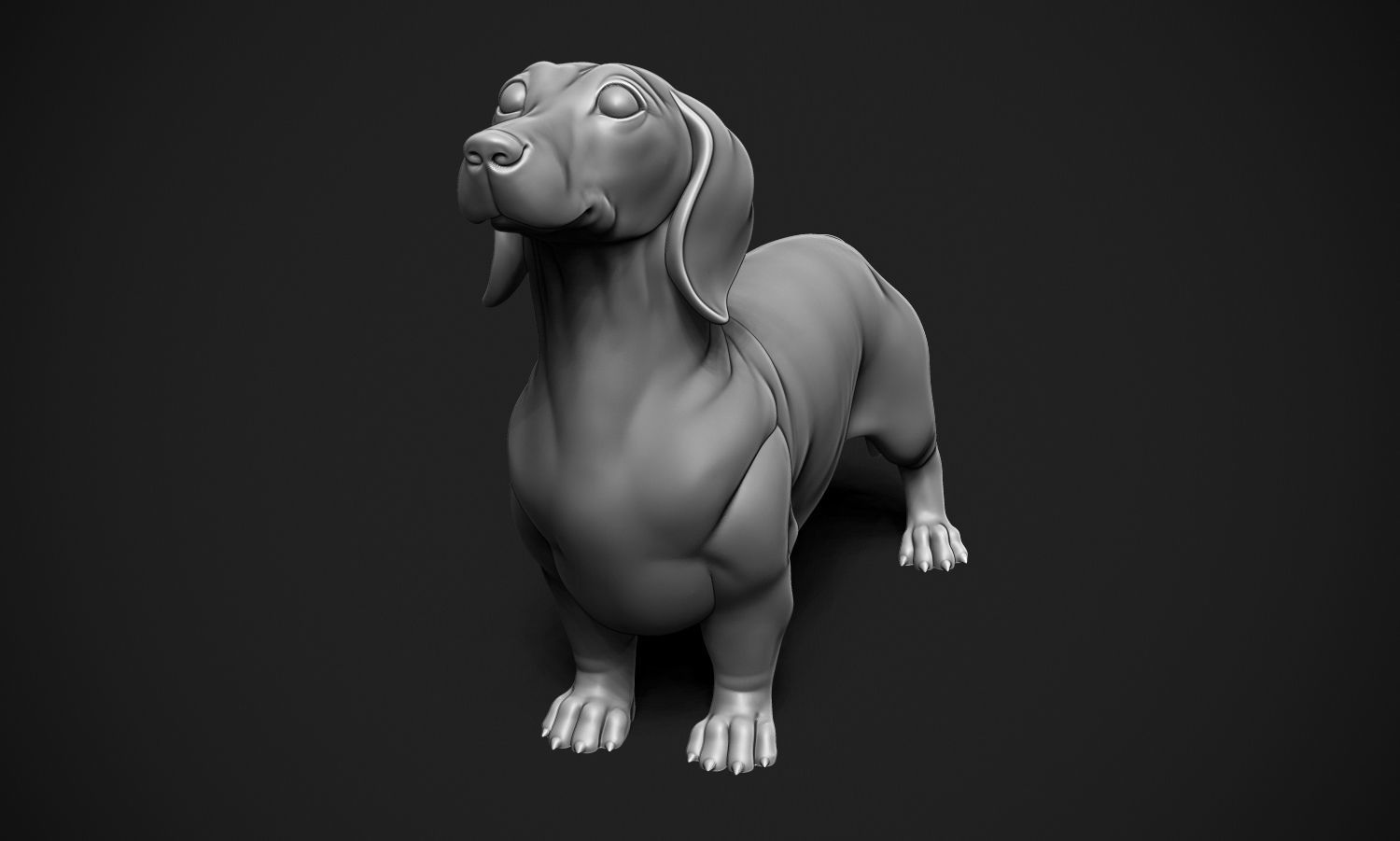 Dachshund 3D print model_1