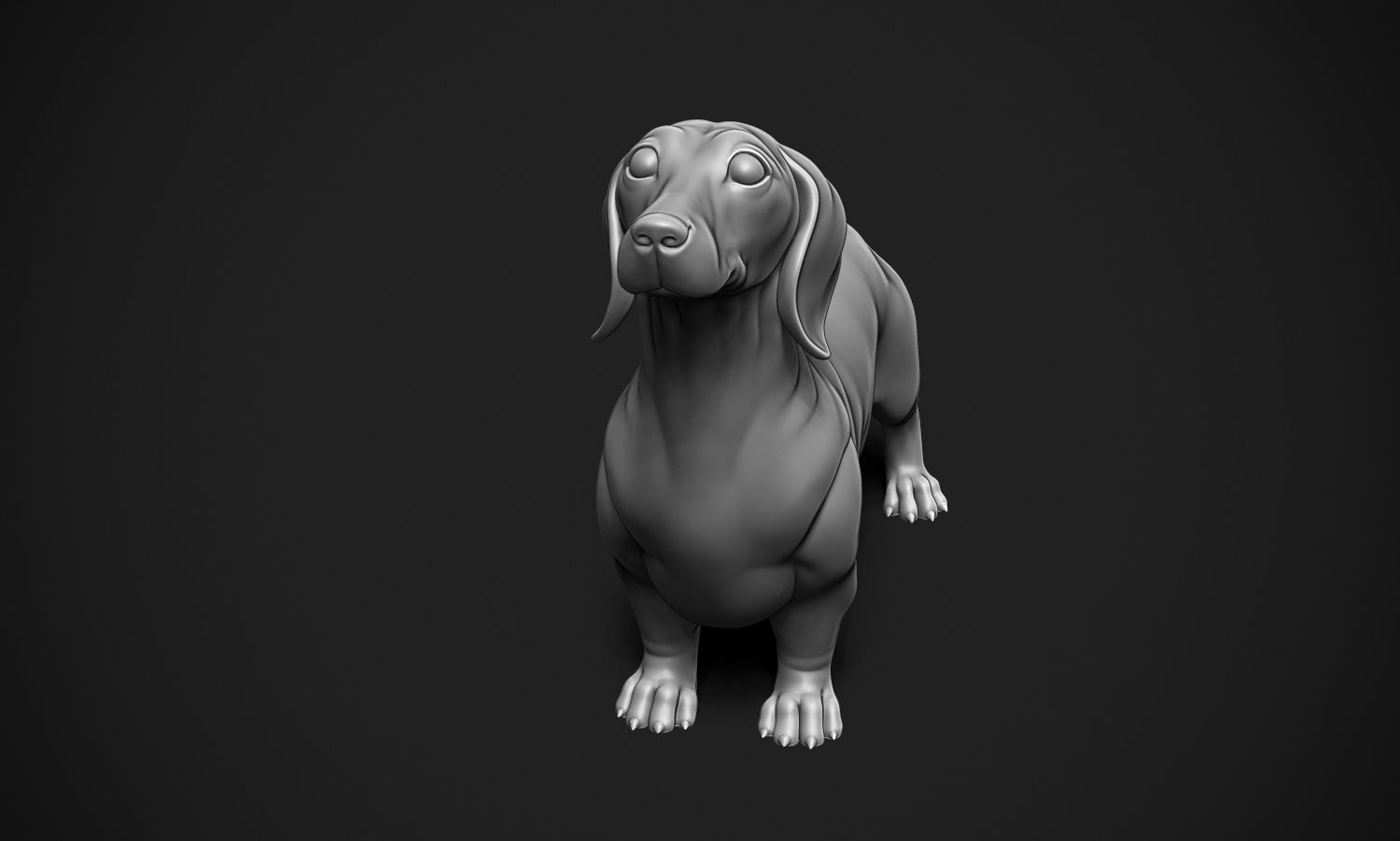 Dachshund 3D print model_10