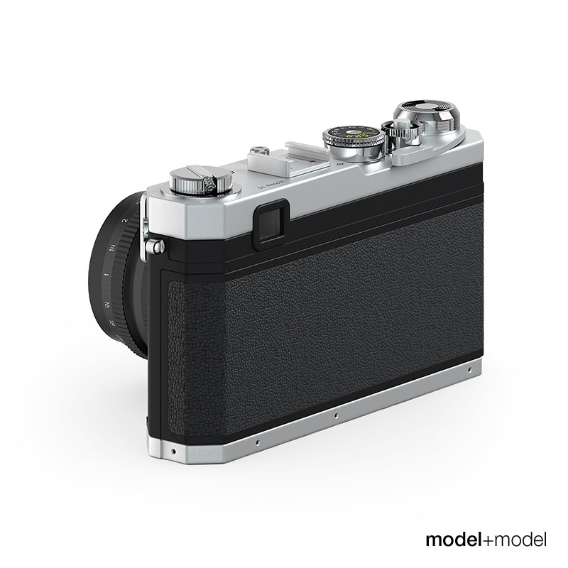 Nikon S3 film camera 3D model_2