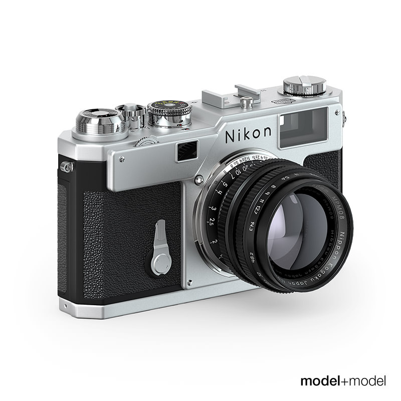 Nikon S3 film camera 3D model_0