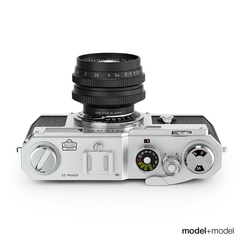 Nikon S3 film camera 3D model_3