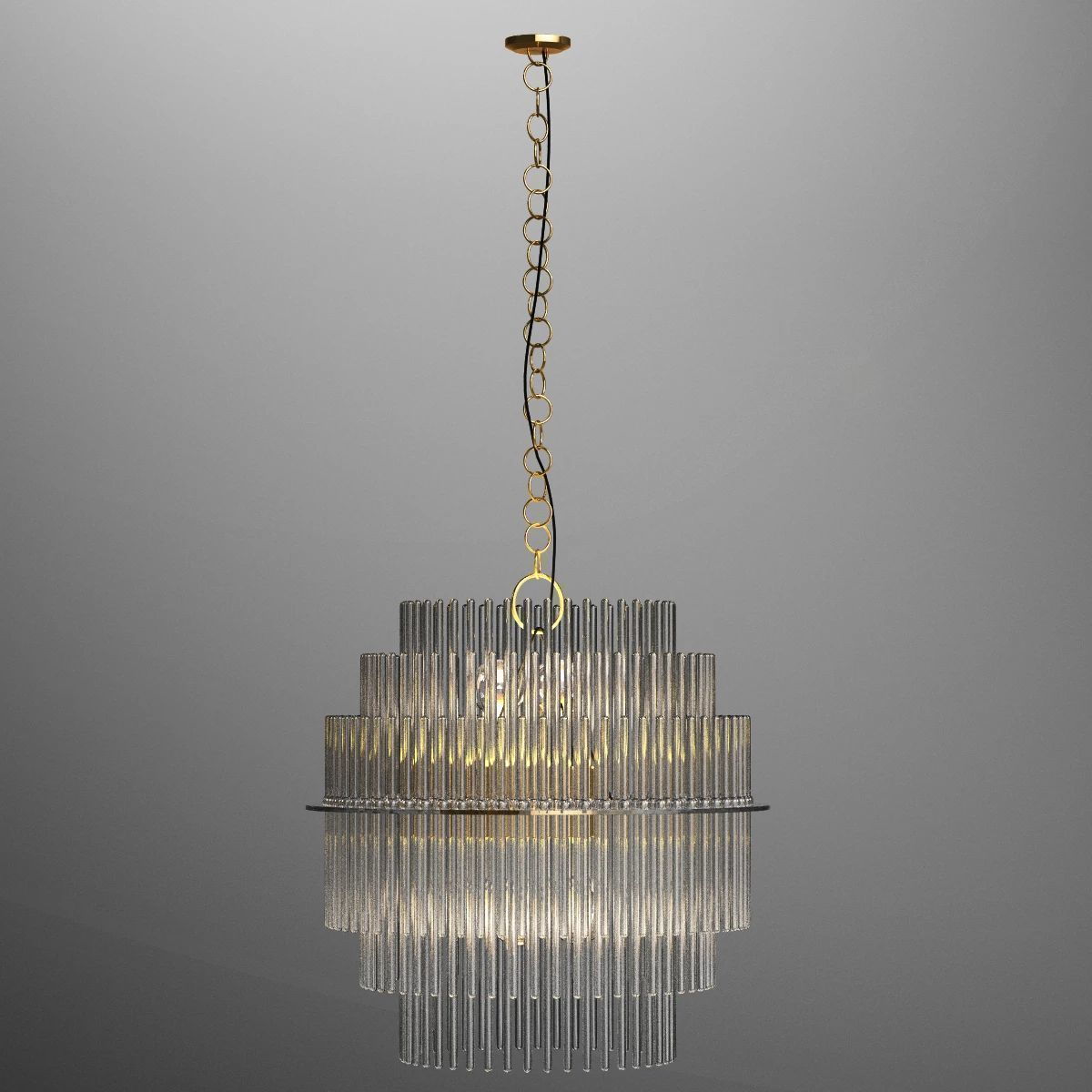 GAETANO SCIOLARI LIGHTOLIER CHANDELIER 3D model_1