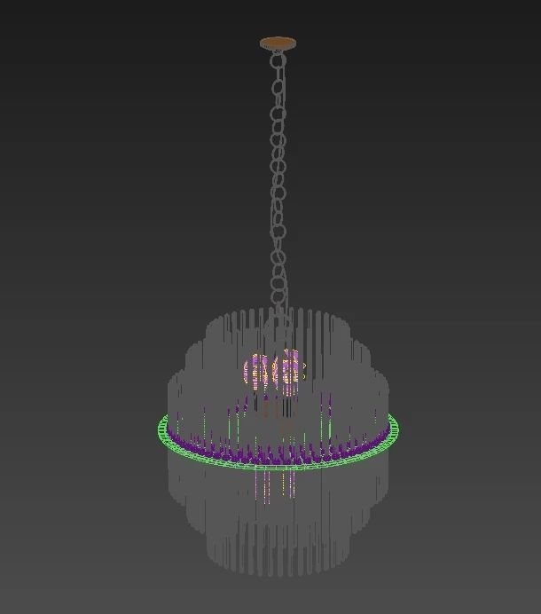 GAETANO SCIOLARI LIGHTOLIER CHANDELIER 3D model_5