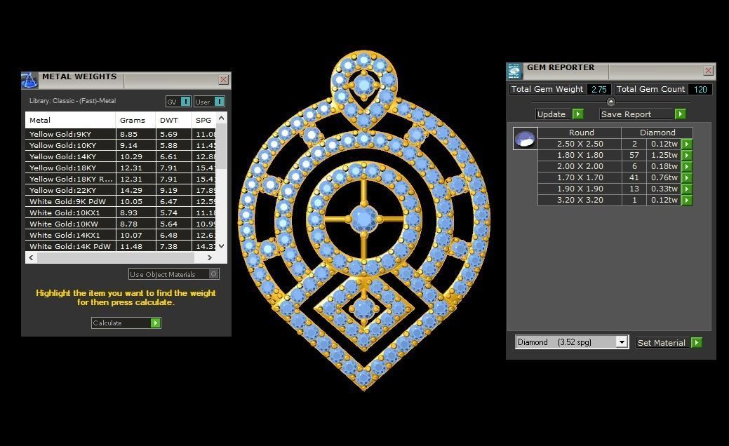 Women Pendant 3dm STL OBJ FBX Renders Details 3D print model_3