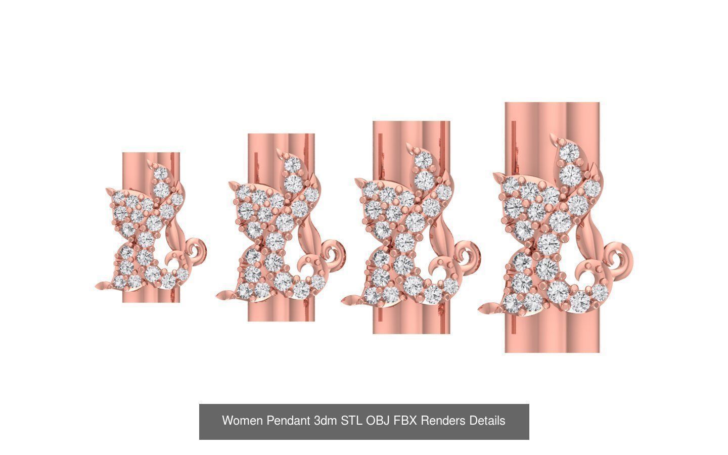 8 Different Size Pendant 3dm STL OBJ FBX Details Collection _3