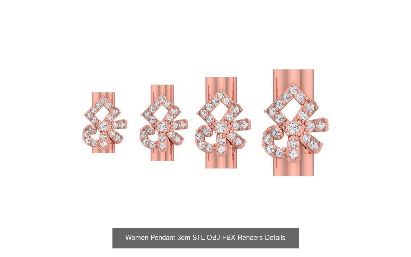 8 Different Size Pendant 3dm STL OBJ FBX Details Collection _8