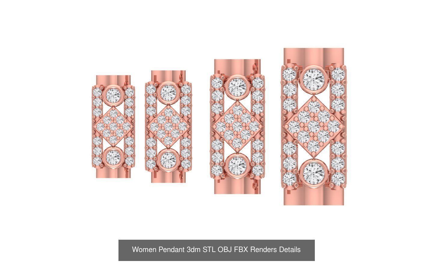 8 Different Size Pendant 3dm STL OBJ FBX Details Collection _5