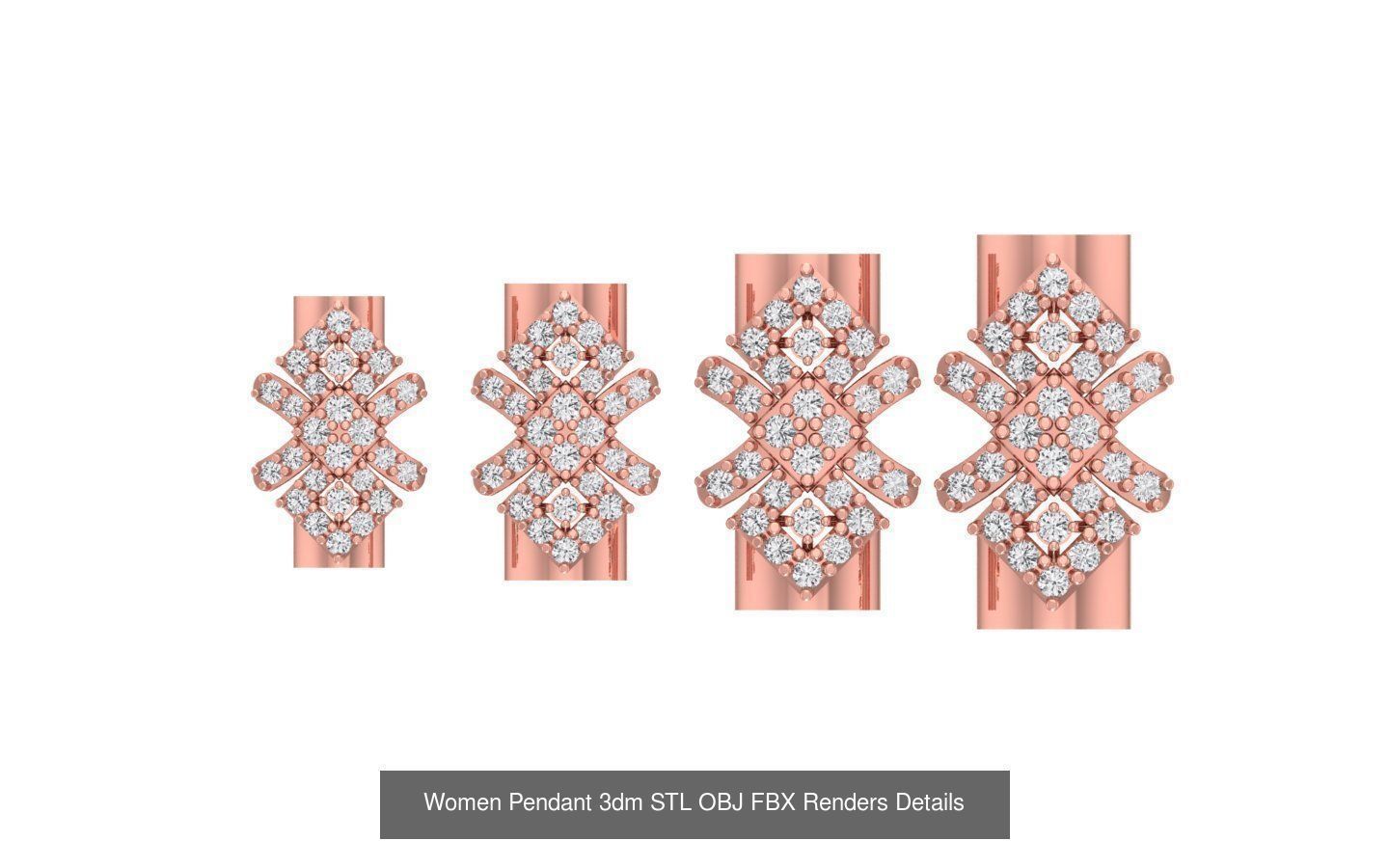 8 Different Size Pendant 3dm STL OBJ FBX Details Collection _2