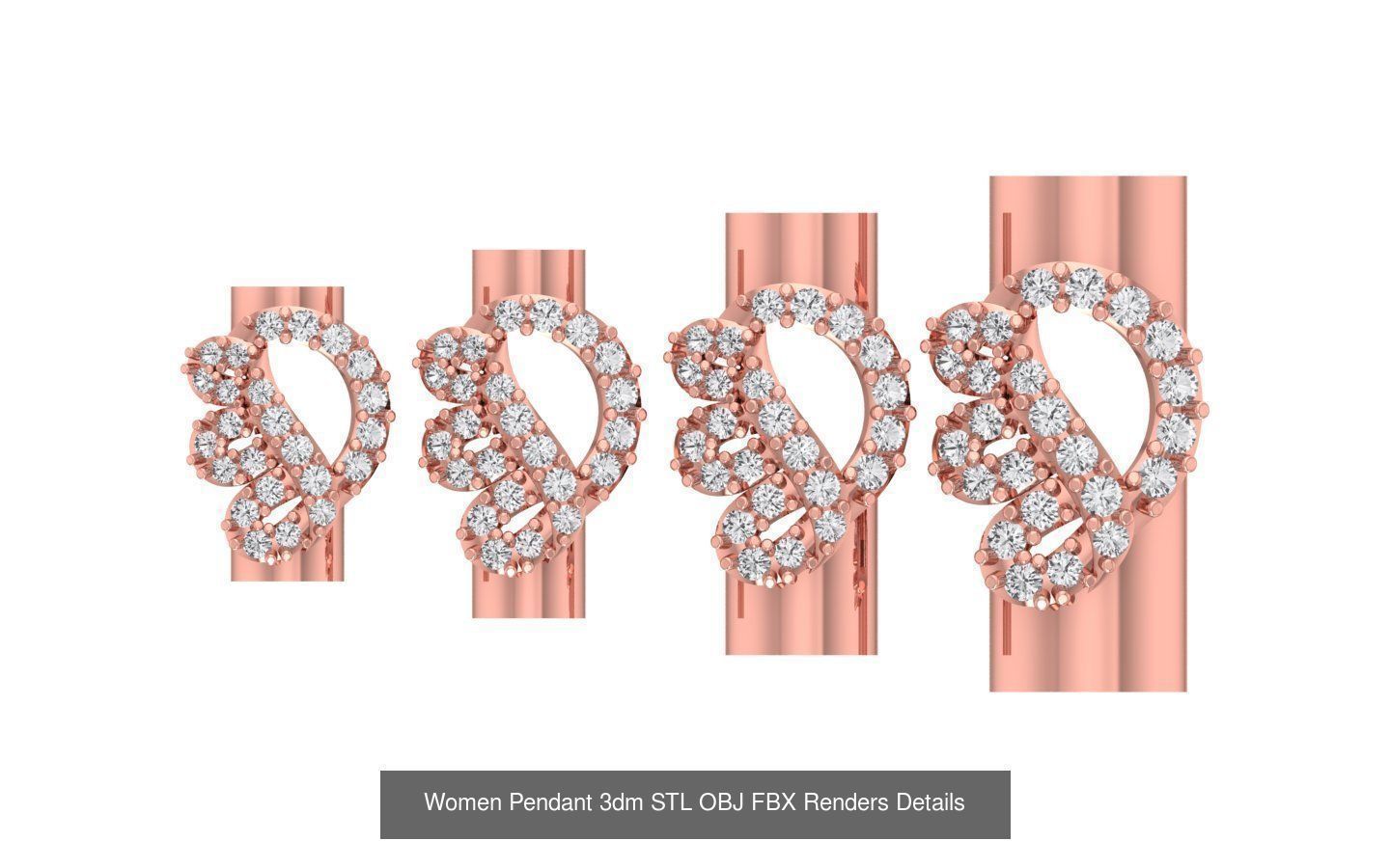 8 Different Size Pendant 3dm STL OBJ FBX Details Collection _4