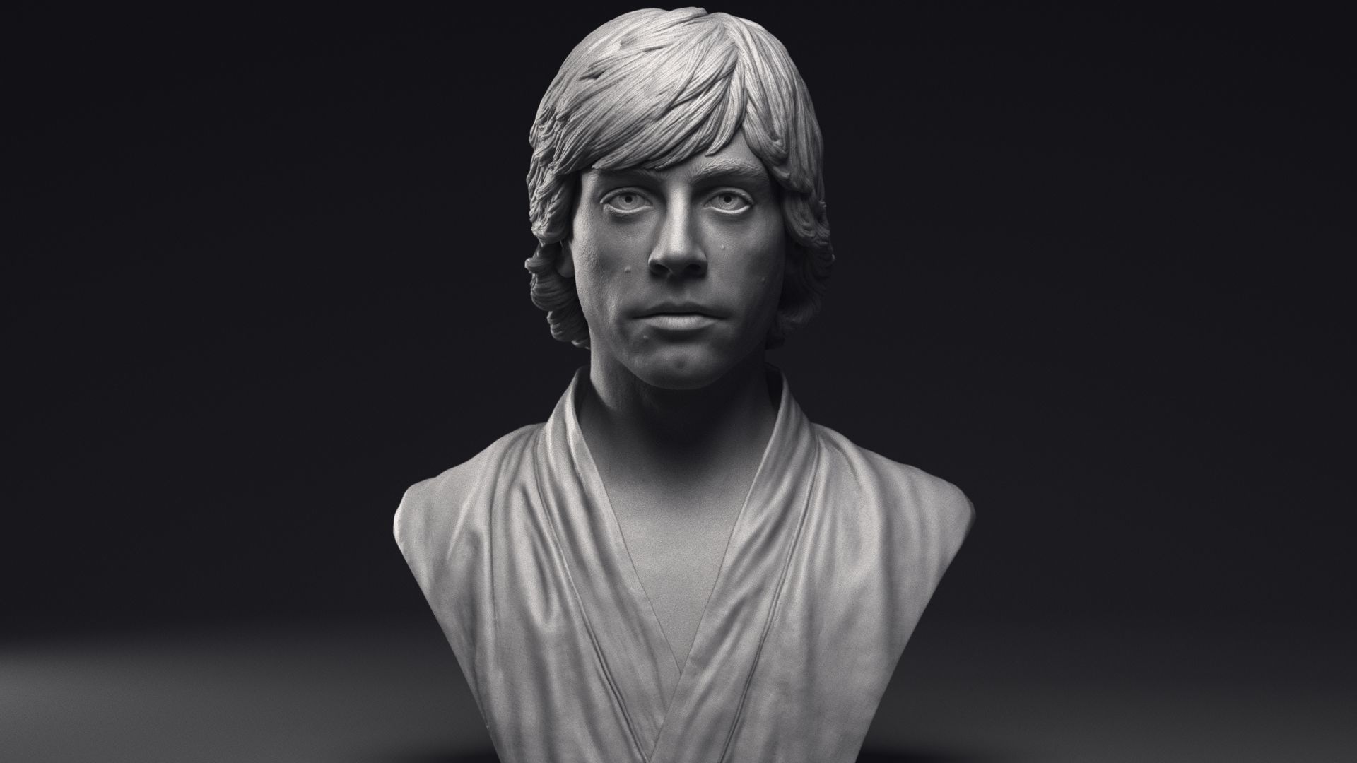 Mark Hamill as Luke Skywalker Bust Printable 3D Model 3D print model_15