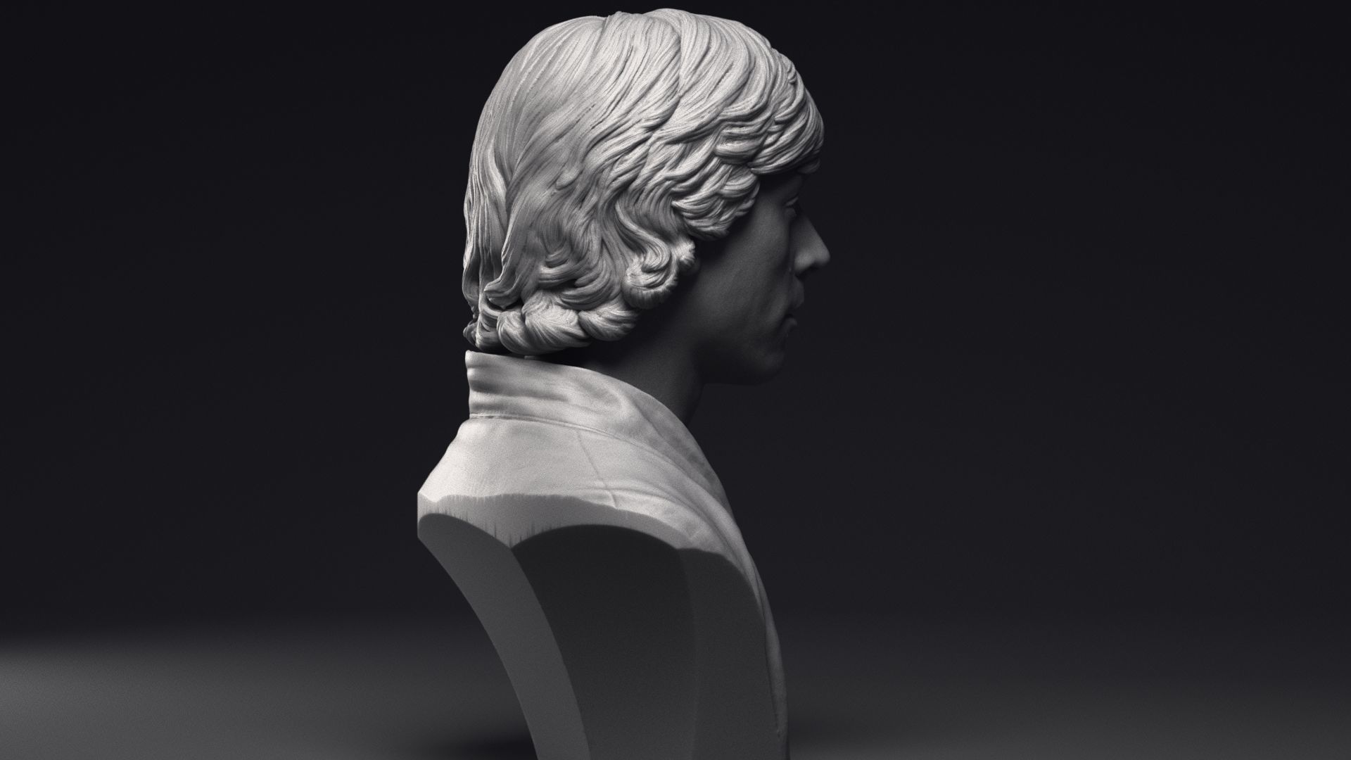 Mark Hamill as Luke Skywalker Bust Printable 3D Model 3D print model_25