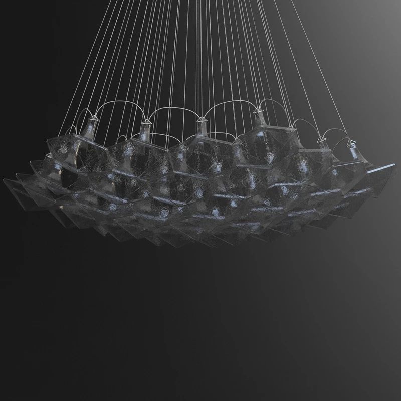 Lasvit Facet Blown Glass Pendant 3D model_2