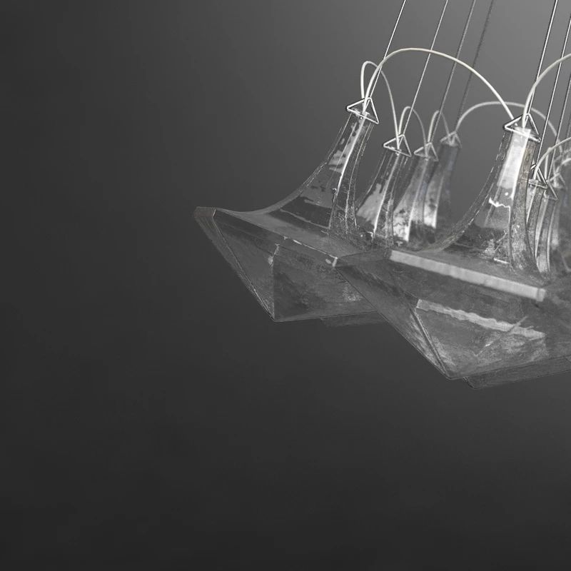 Lasvit Facet Blown Glass Pendant 3D model_3