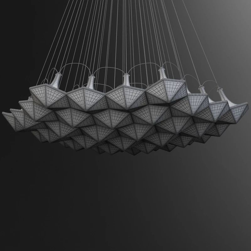 Lasvit Facet Blown Glass Pendant 3D model_5