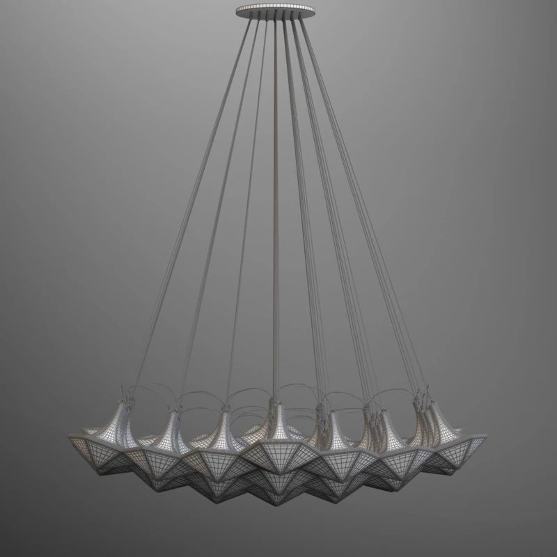 Lasvit Facet Blown Glass Pendant 3D model_4