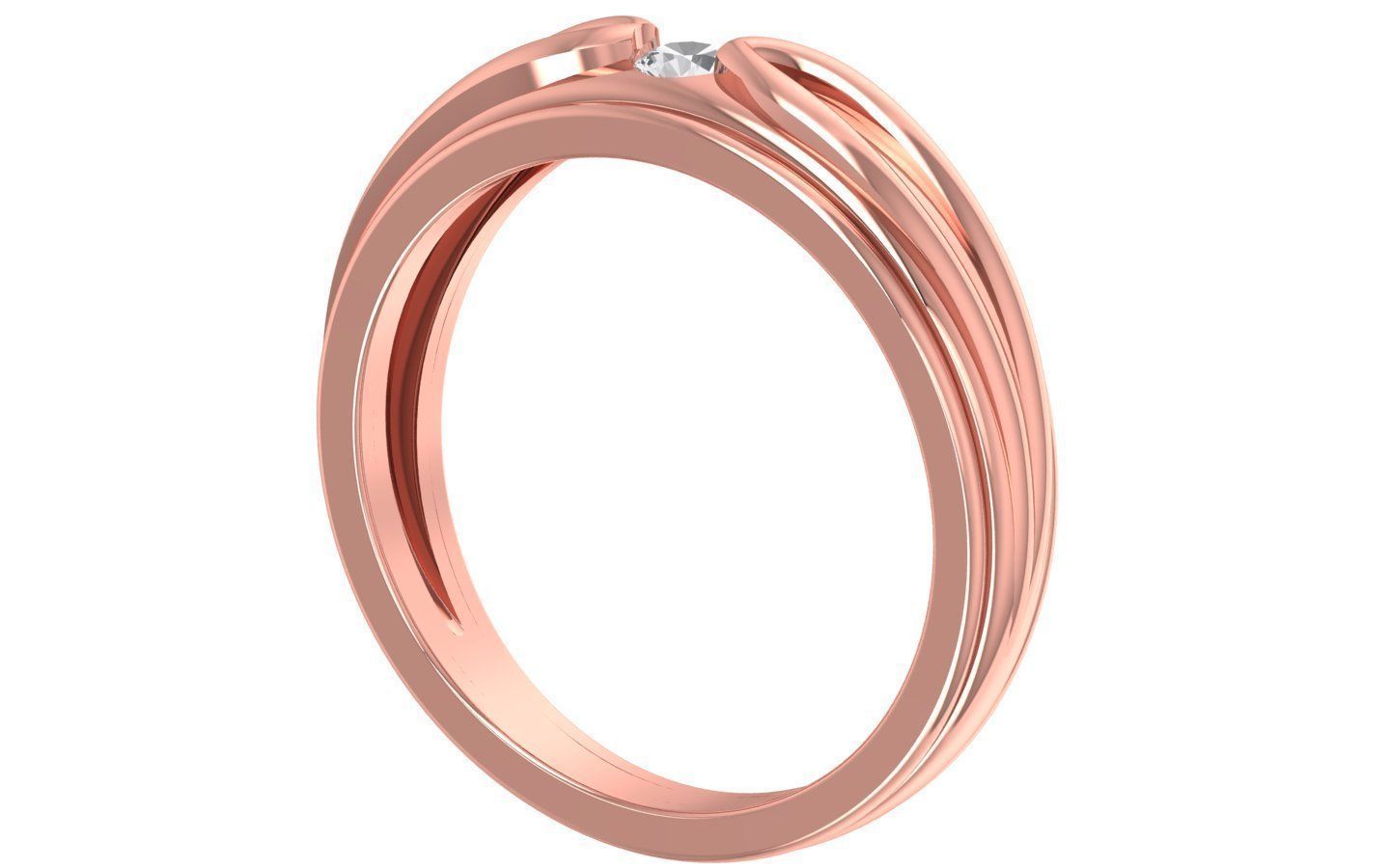 Solitaire Band Rings 3dm STL OBJ FBX Renders Details 3D print model_1