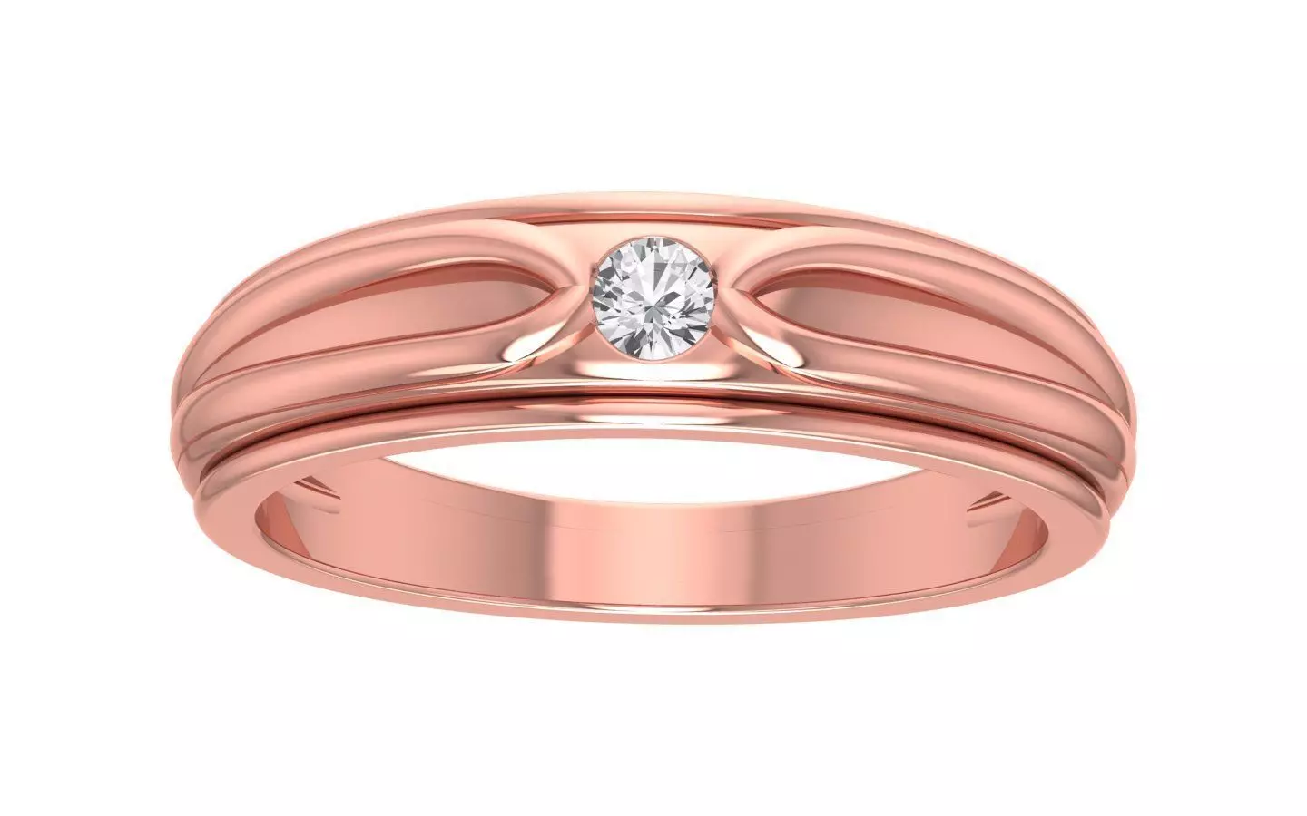 Solitaire Band Rings 3dm STL OBJ FBX Renders Details 3D print model_0