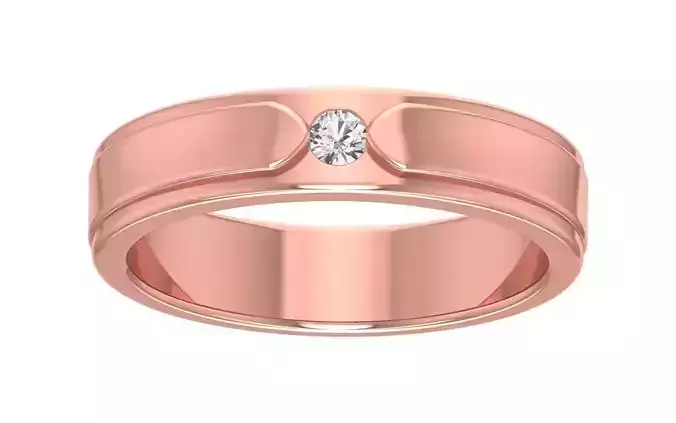 Solitaire Band Rings 3dm STL OBJ FBX Renders Details 3D print model