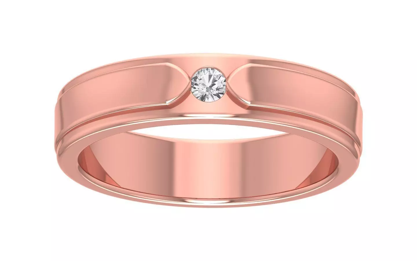 Solitaire Band Rings 3dm STL OBJ FBX Renders Details 3D print model_0