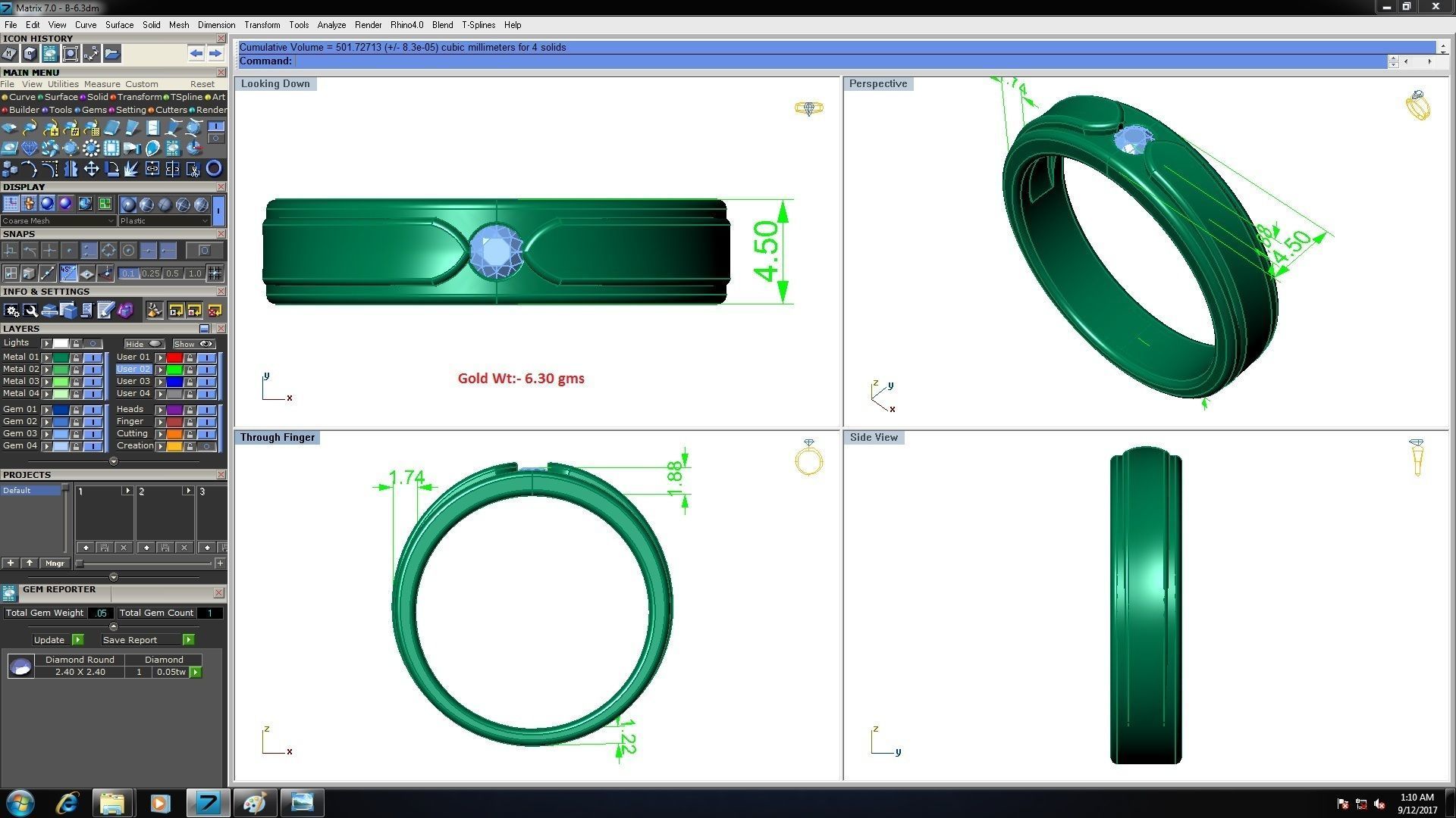 Solitaire Band Rings 3dm STL OBJ FBX Renders Details 3D print model_3